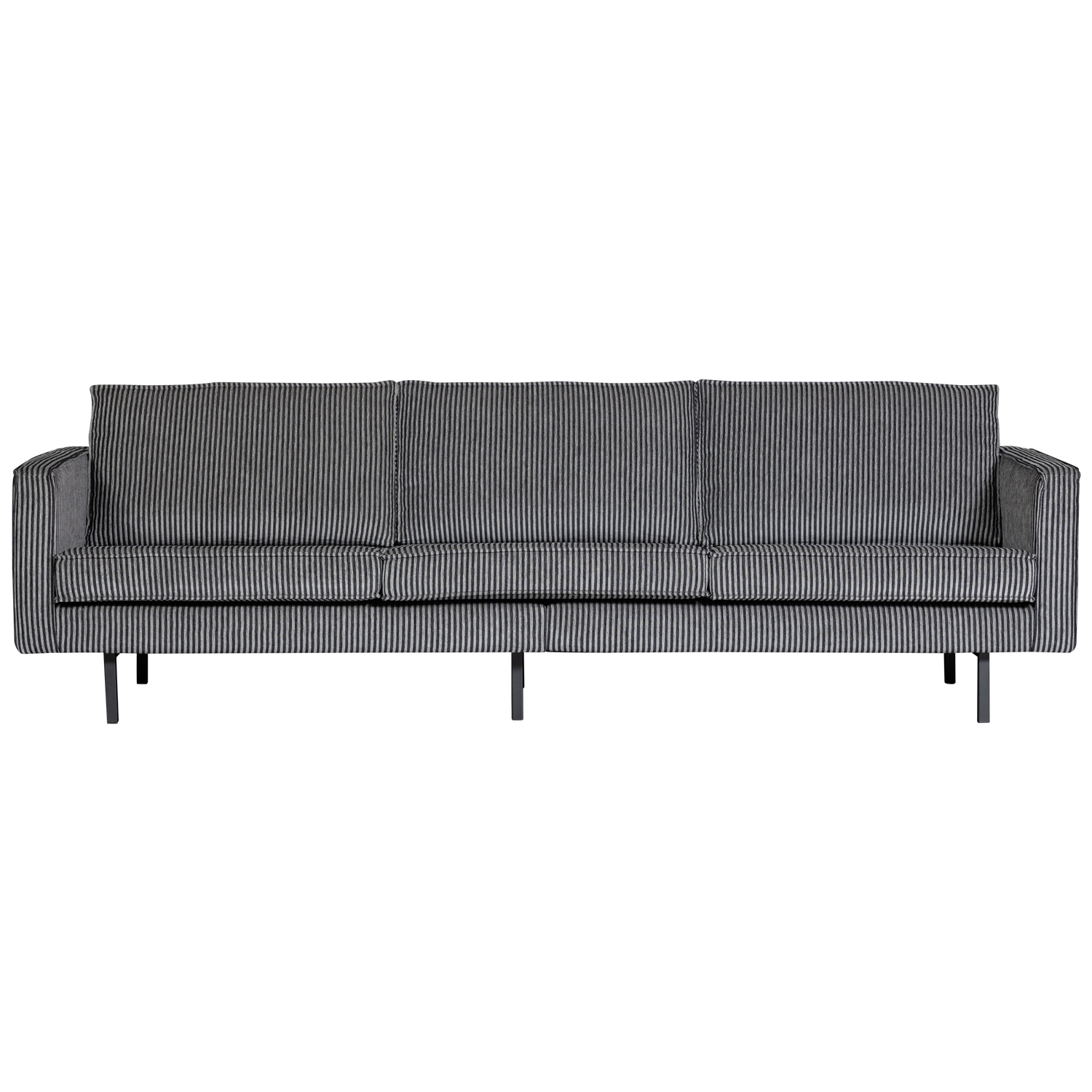 WOOOD 3-zits bank Rodeo - Streep - Zwart/Grijs - 85x277x86 cm,
