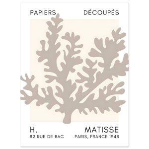 Artfulprints Poster Matisse – Aqua bloom grey – 30×40 cm – Grijs Artfulprints Poster Matisse – Aqua bloom grey – 30×40 cm – Grijs