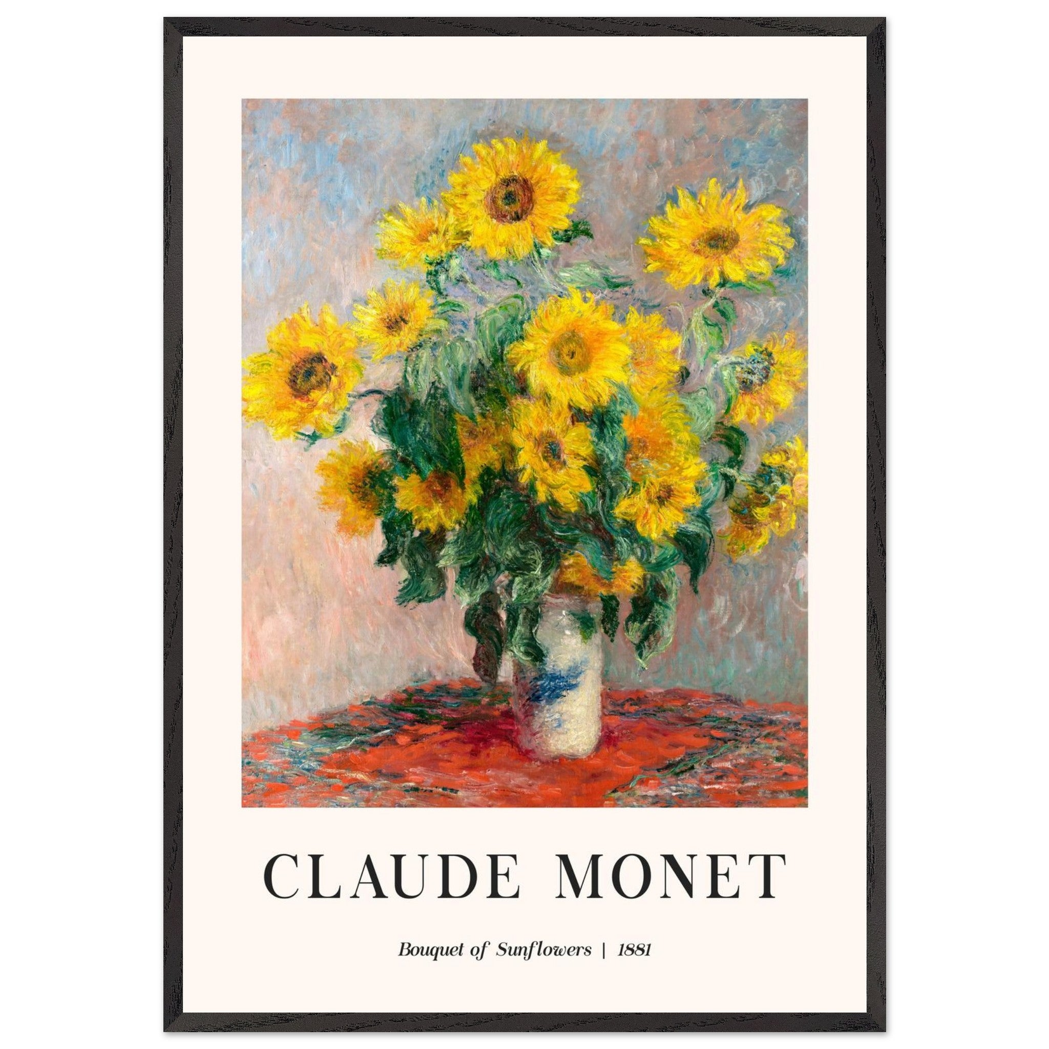 Artfulprints Poster met Lijst Claude Monet - Bouquet of sunflowers - 7