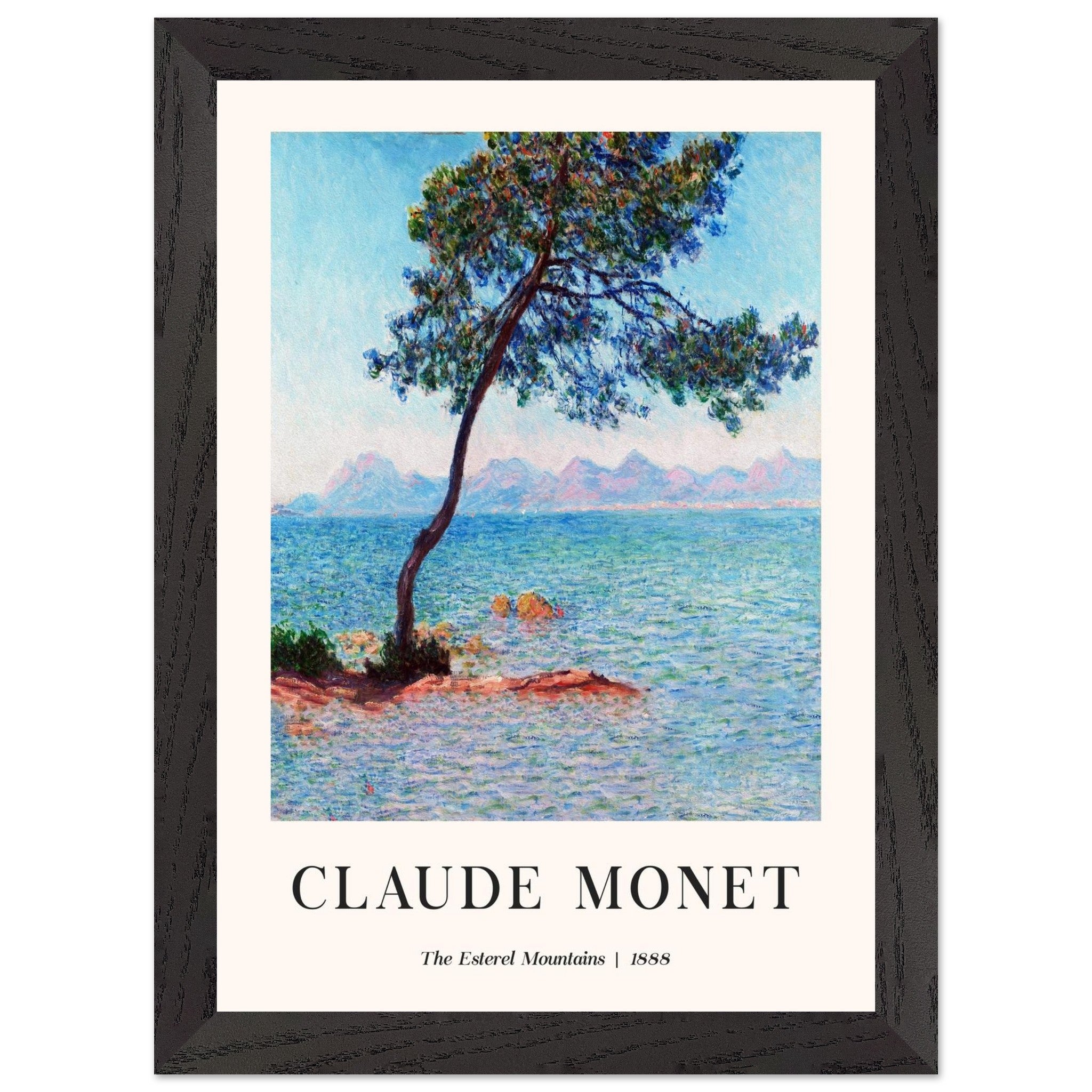 Artfulprints Poster met Lijst Claude Monet - The Esterel Mountains - A