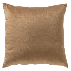 CROCO – kussenhoes 40×40 cm – subtiele krokoprint – Tobacco Brown – br CROCO – kussenhoes 40×40 cm – subtiele krokoprint – Tobacco Brown – br