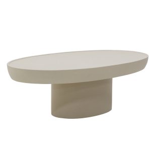 DÉJA Living Salontafel Livinia Ovaal – Beige – 120x65x39cm