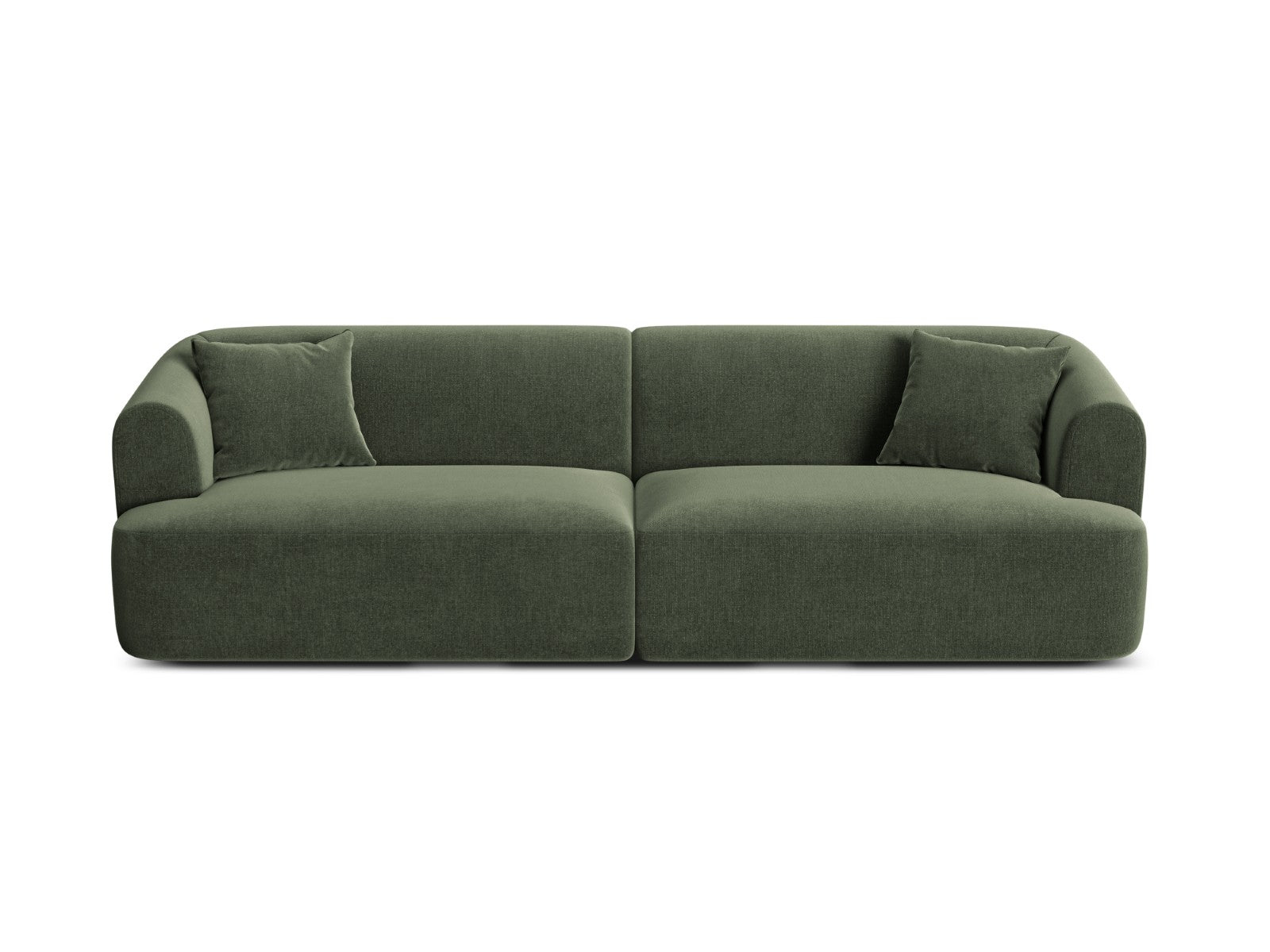 Cosmopolitan Design Modulaire bank Campi 4-zits, flueel groente - 90x2