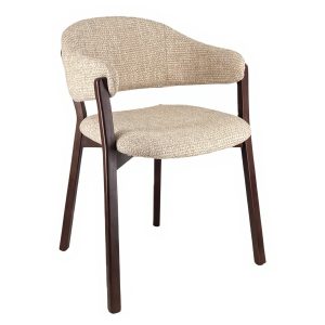 DÉJA Living Eetkamerstoel Uppsala – Taupe/Walnoot – Set van 2 DÉJA Living Eetkamerstoel Uppsala – Taupe/Walnoot – Set van 2