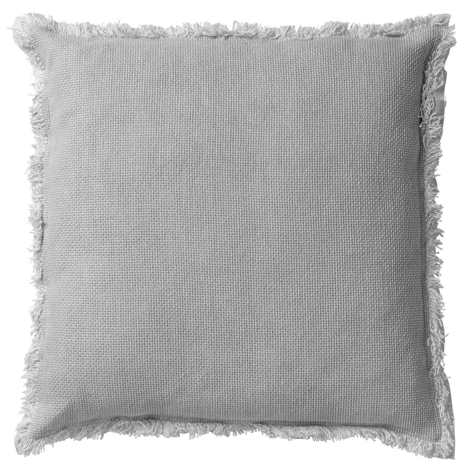 BURTO - Sierkussen 45x45 cm - gewassen katoen - Micro Chip - lichtgrij