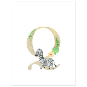 Artfulprints Poster Letter Q kindernaam – 30×40 cm – Meerkleurig Artfulprints Poster Letter Q kindernaam – 30×40 cm – Meerkleurig