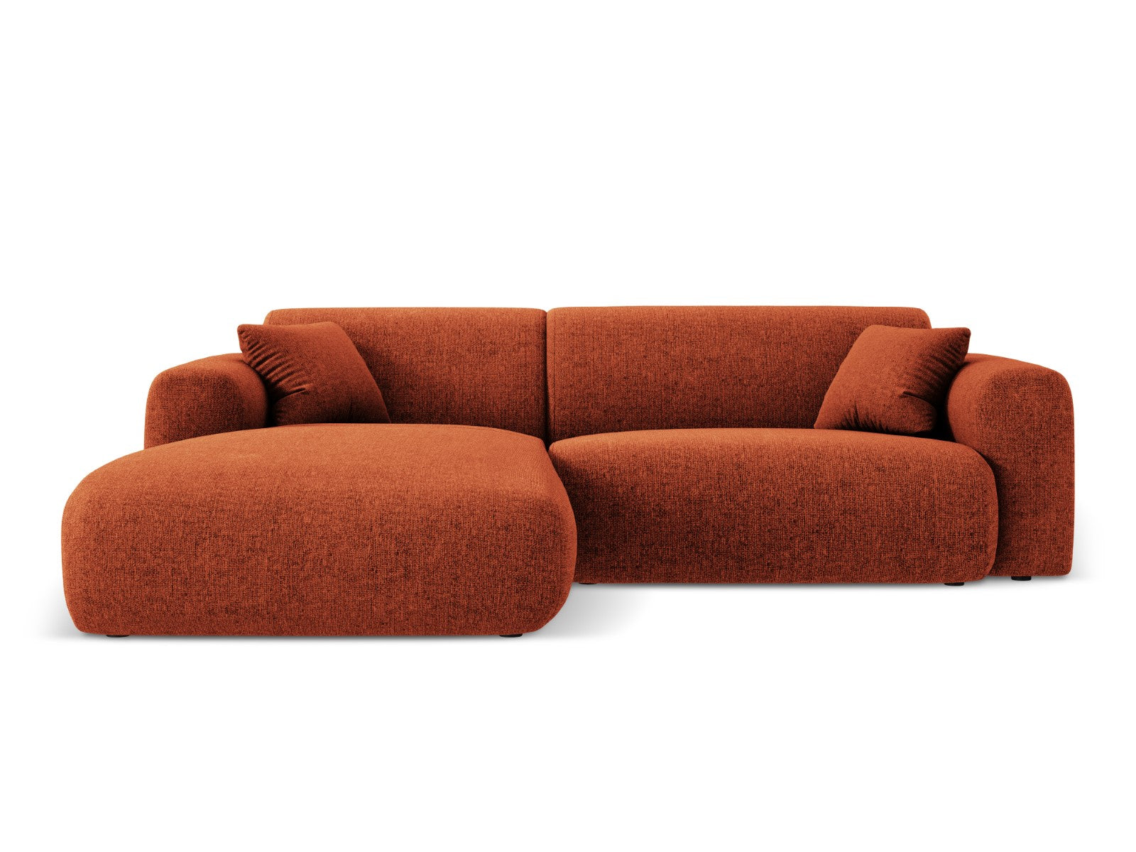 Cosmopolitan Design linker hoekbank Nolio 4-zits, chenille, terracotta