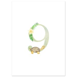 Artfulprints Poster Cijfer 9 kinderkamer – 50×70 cm – Meerkleurig Artfulprints Poster Cijfer 9 kinderkamer – 50×70 cm – Meerkleurig