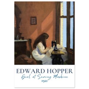 Artfulprints Poster Edward Hopper – Girl at sewing machine – 70×100 cm Artfulprints Poster Edward Hopper – Girl at sewing machine – 70×100 cm
