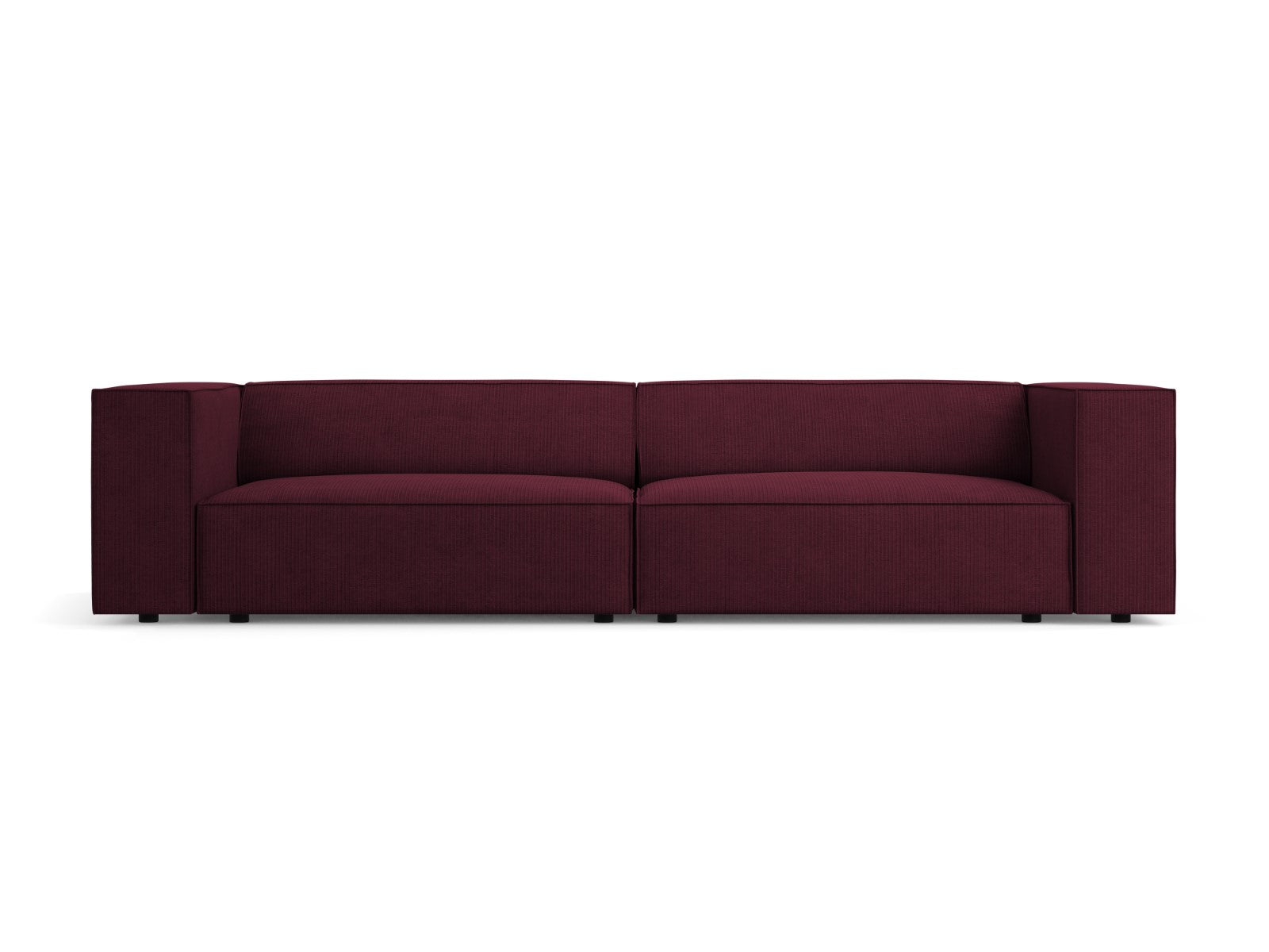 Cosmopolitan Design Bank Arendal 4-zits, chenille met ribbeleffect, ro