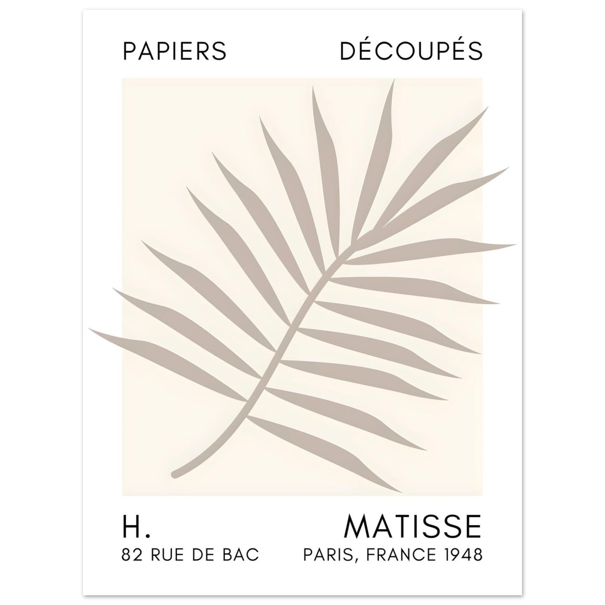 Artfulprints Poster Matisse – Floral reef grey - 30x40 cm - Grijs
