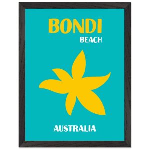 Artfulprints Poster met Lijst Australië – Bondi Beach – 30×40 cm – Tur