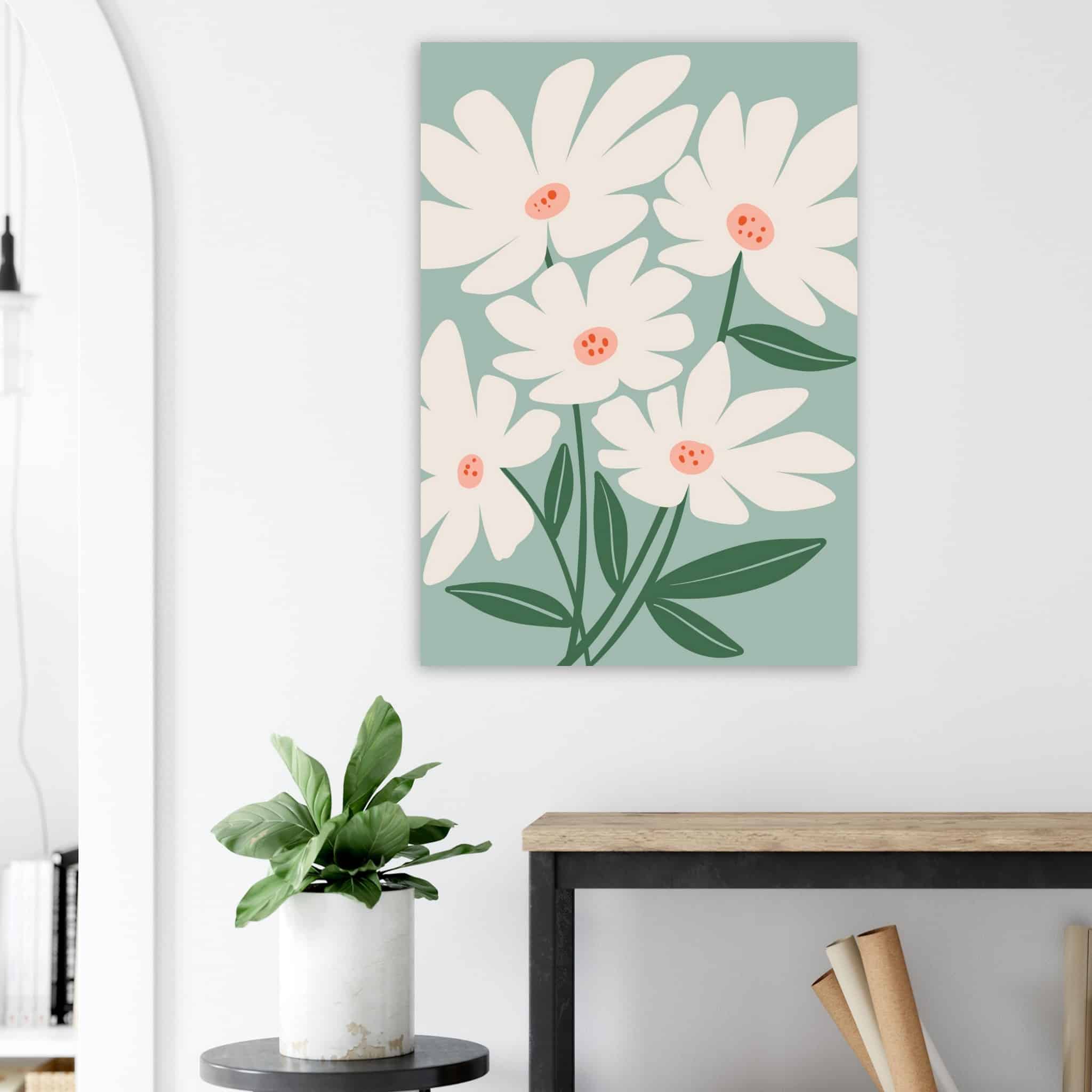 Artfulprints Poster Boho – Joyful petals - 70x100 cm - Wit