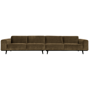 WOOOD 4-zits bank XL Statement – Rib – Rock – 77x372x93 WOOOD 4-zits bank XL Statement – Rib – Rock – 77x372x93