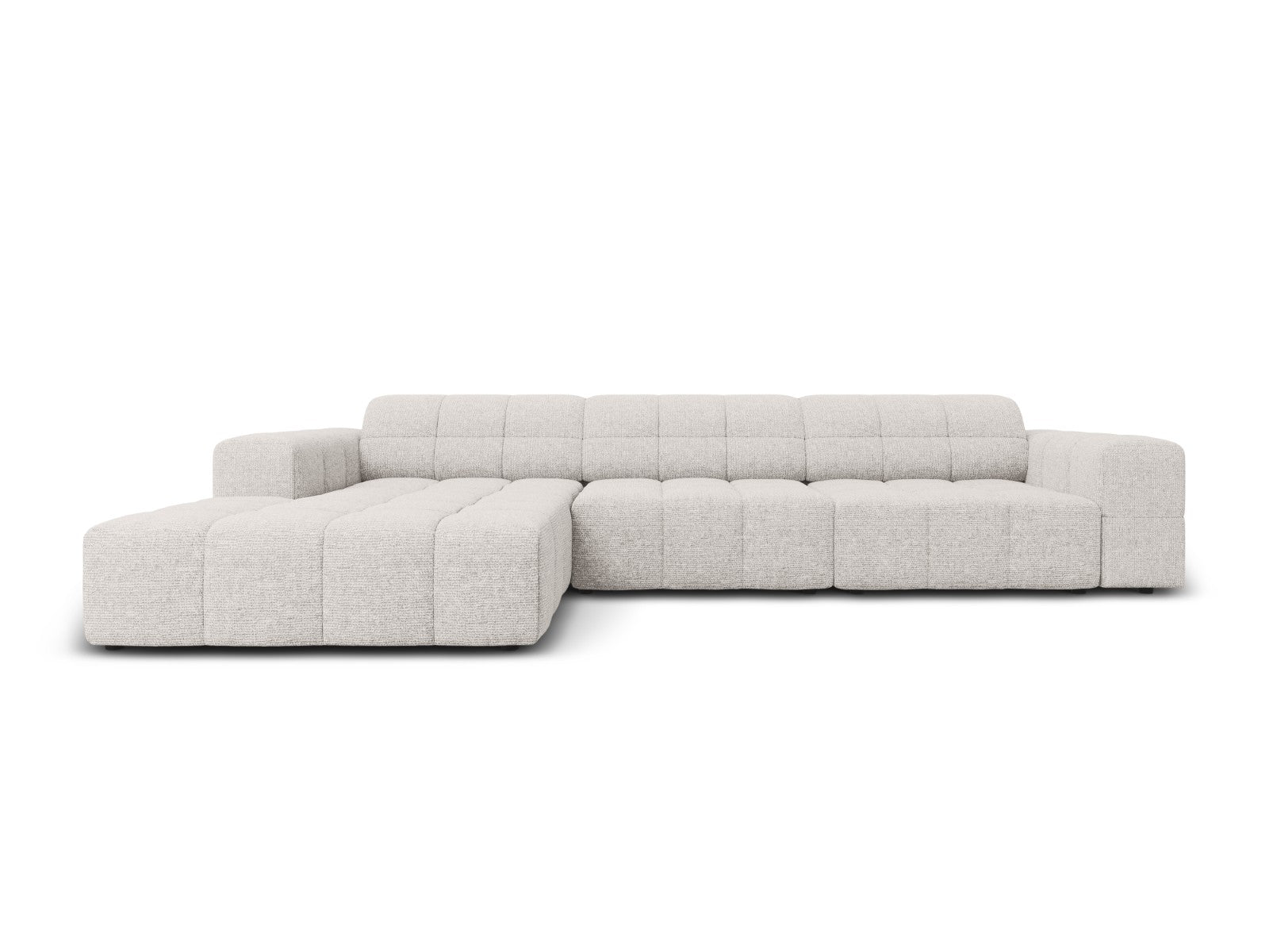 Cosmopolitan Design linker hoekbank Chicago 4-zits, chenille lichtgrij