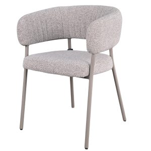 DÉJA Living Eetkamerstoel Malilla – Taupe Stof – Set van 2 DÉJA Living Eetkamerstoel Malilla – Taupe Stof – Set van 2