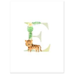Artfulprints Poster Letter E kindernaam – 30×40 cm – Meerkleurig