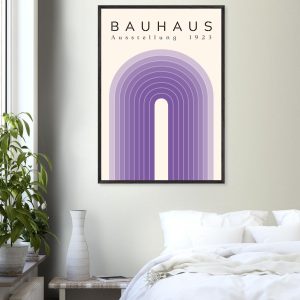 Artfulprints Poster Bauhaus – Purple rainbow – 70×100 cm – Paars Artfulprints Poster Bauhaus – Purple rainbow – 70×100 cm – Paars