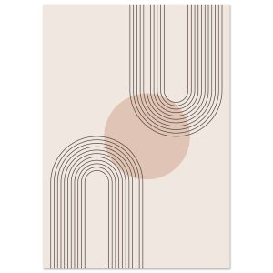 Artfulprints Poster Boho – Neutral curves – A4 21×29.7 cm – Grijs Artfulprints Poster Boho – Neutral curves – A4 21×29.7 cm – Grijs