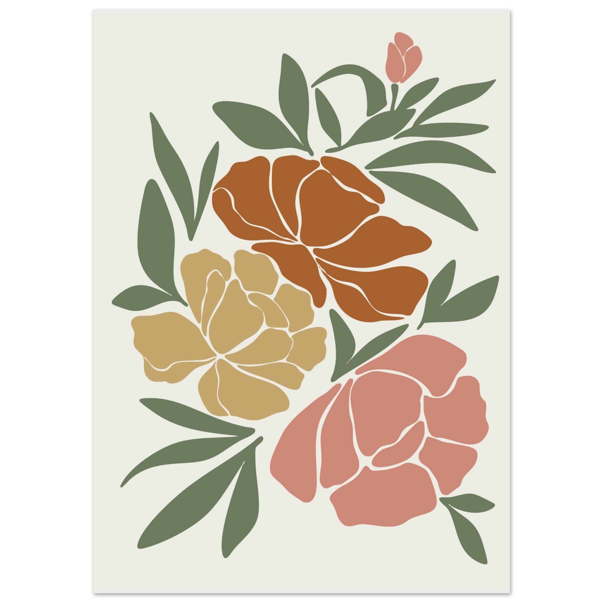 Artfulprints Poster Boho – Autumn bloom - 50x70 cm - Meerkleurig