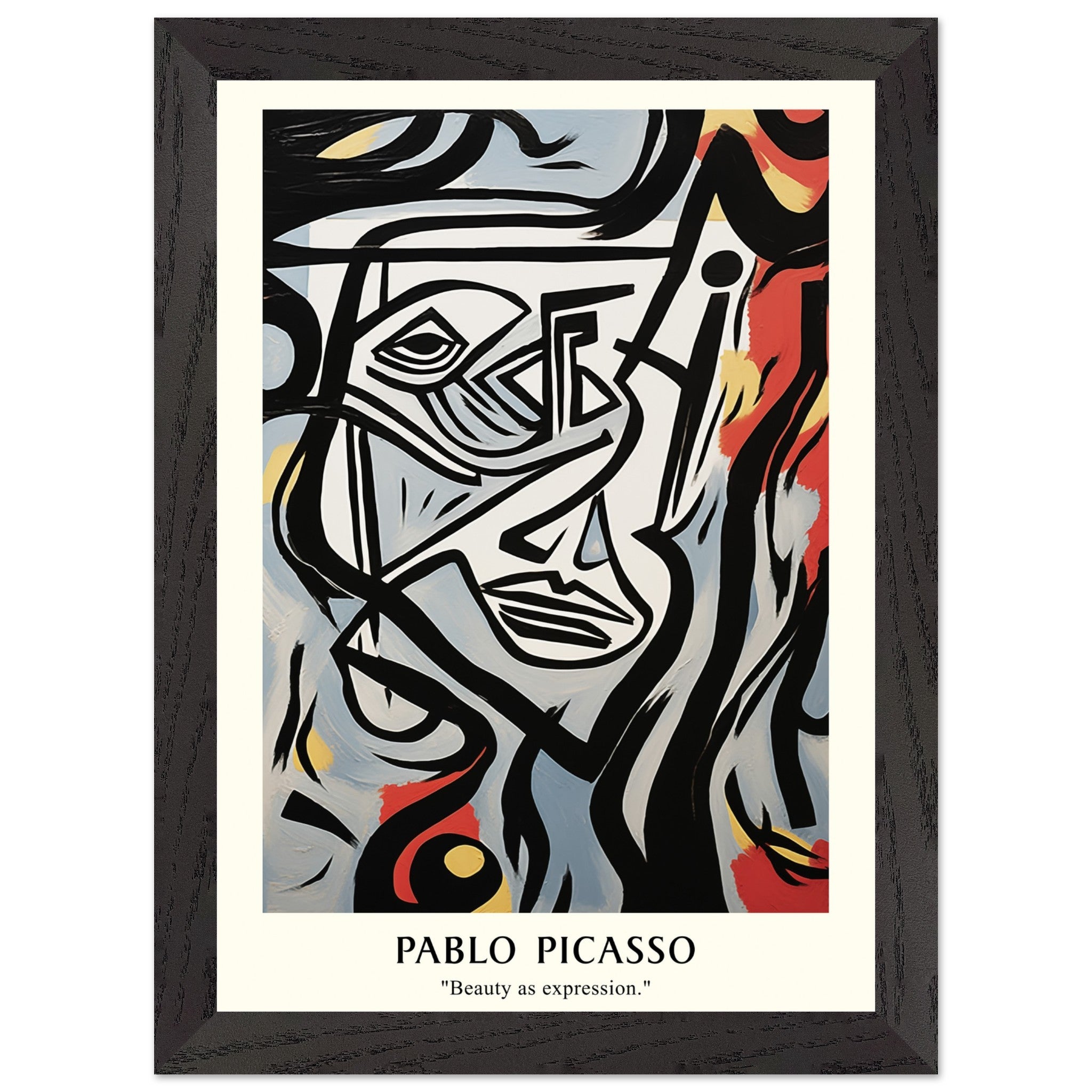 Artfulprints Poster met Lijst Pablo Picasso - Beauty as expression - A