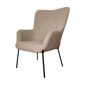 Artichok Rosemarie bouclé fauteuil lichtbruin Artichok Rosemarie bouclé fauteuil lichtbruin