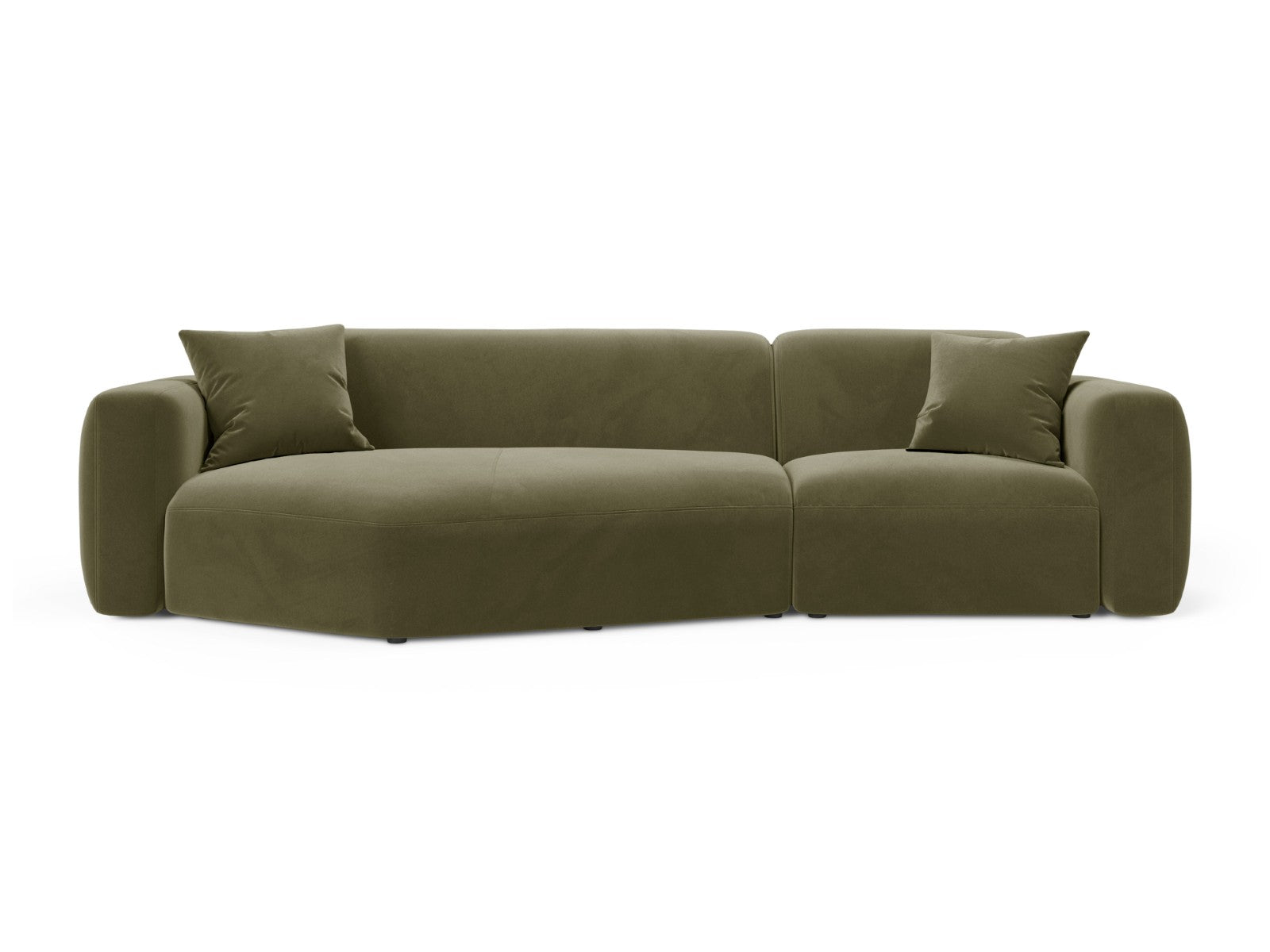 Cosmopolitan Design Modulaire hoekbank links Strino 3-zits, flueel gro