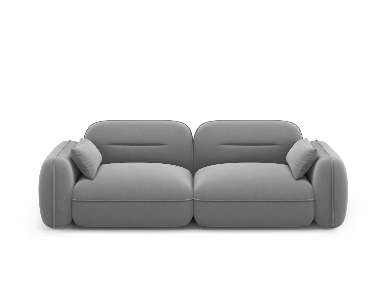 Cosmopolitan Design Modulaire bank Sydney 3-zits, flueel, lichtgrijs -