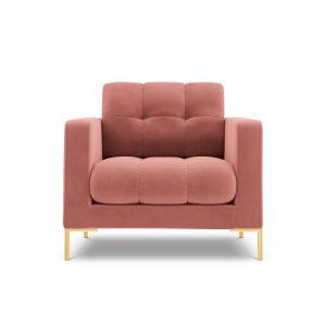 Cosmopolitan Design Fauteuil Bali flueel, roze – 96x87x75cm Cosmopolitan Design Fauteuil Bali flueel, roze – 96x87x75cm