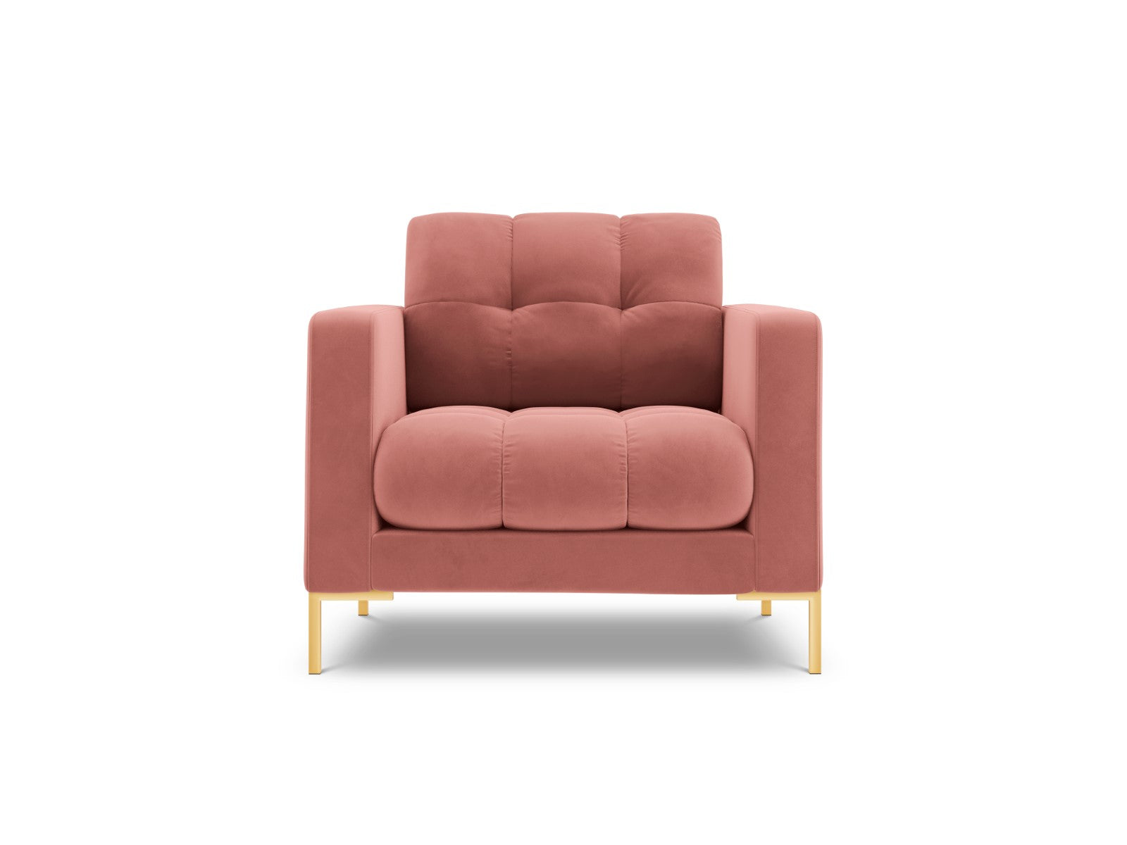 Cosmopolitan Design Fauteuil Bali flueel, roze - 96x87x75cm