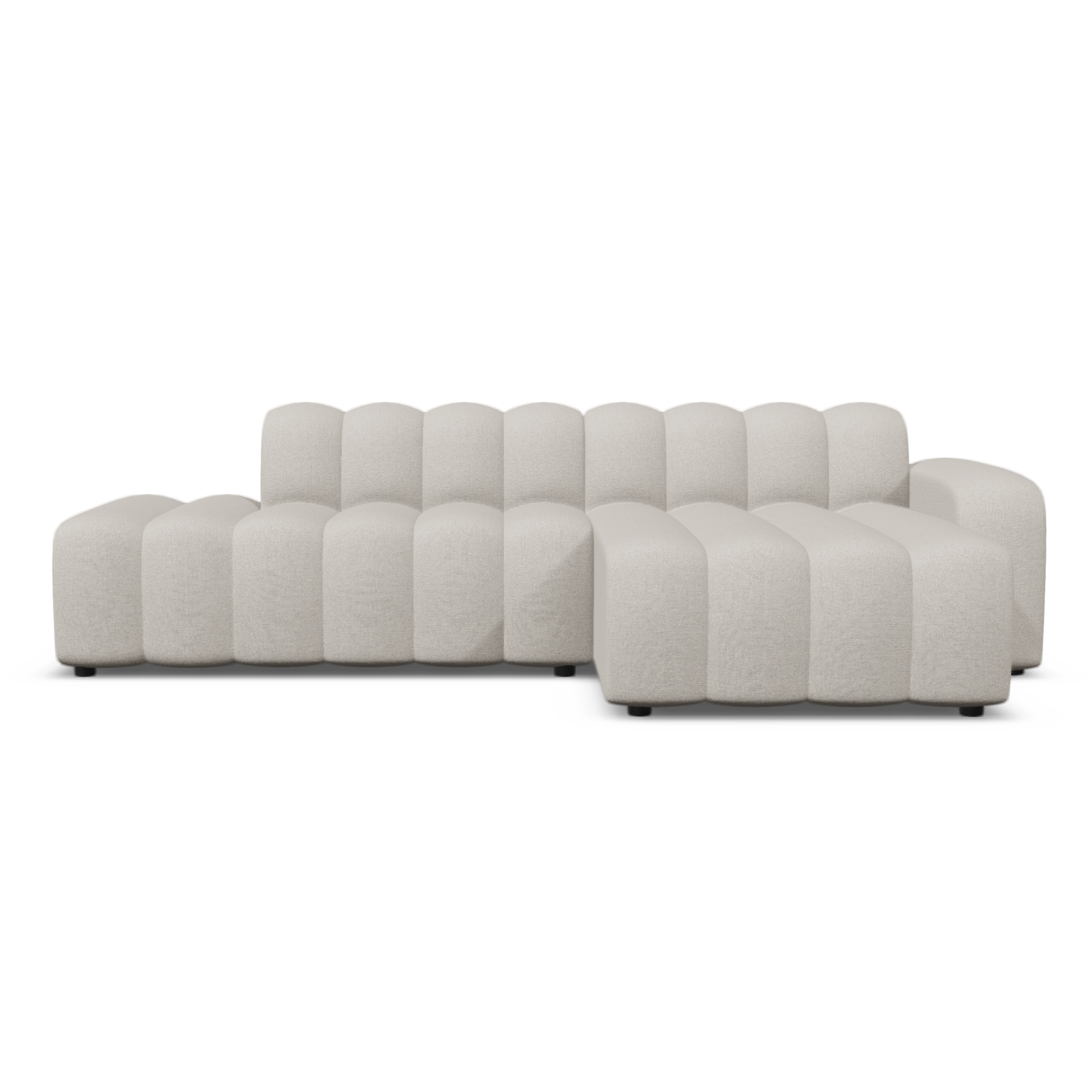 4x6 sofa - modulaire hoekbank rechts - model X4 - ecru melange - 275cm
