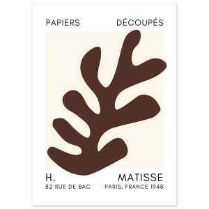 Artfulprints Poster Matisse – Ocean petals brown – 50×70 cm – Bruin Artfulprints Poster Matisse – Ocean petals brown – 50×70 cm – Bruin