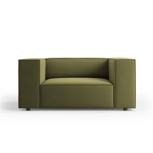 Cosmopolitan Design Fauteuil Arendal flueel, lichtgroen – 102x124x70cm Cosmopolitan Design Fauteuil Arendal flueel, lichtgroen – 102x124x70cm