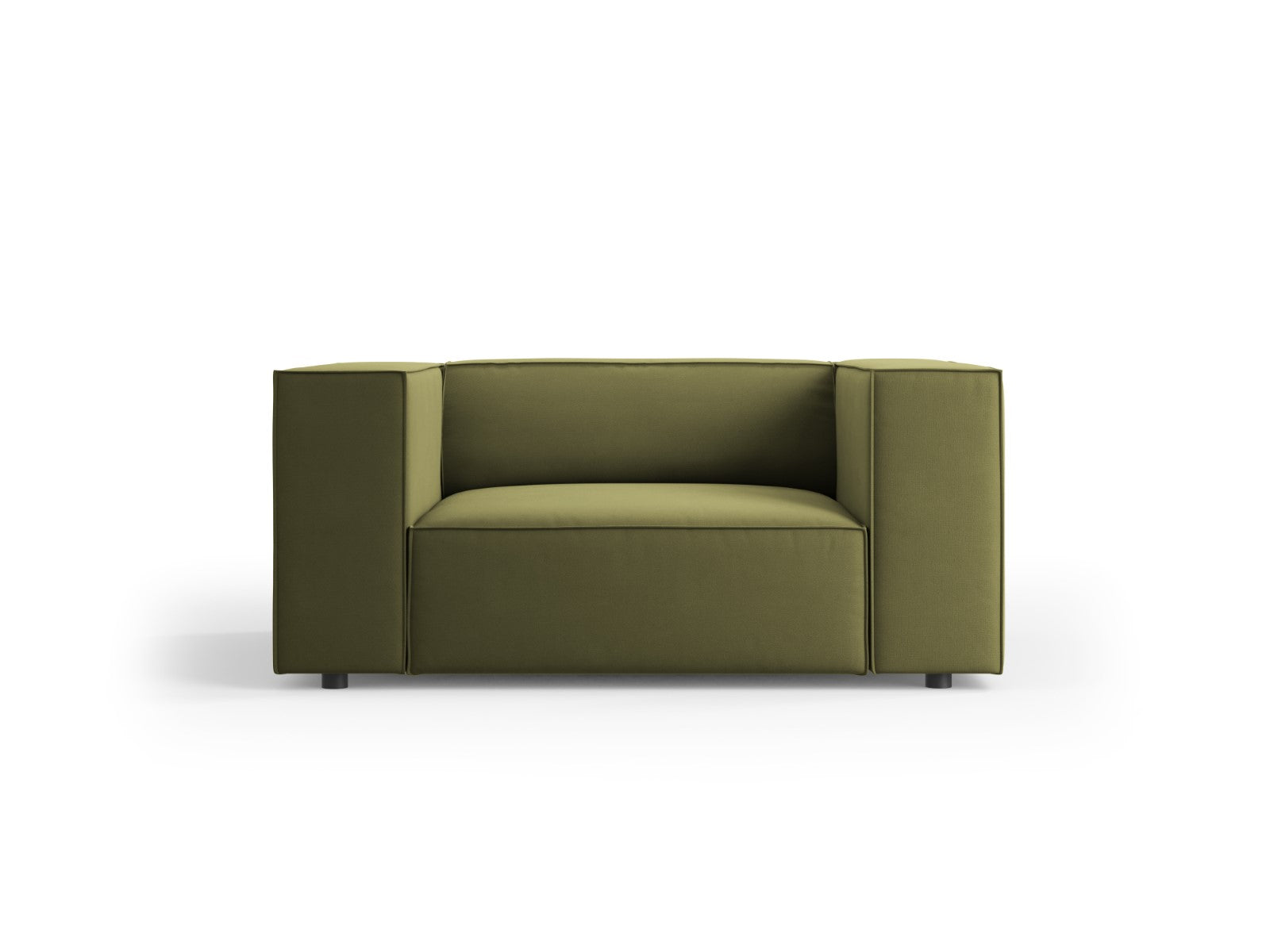 Cosmopolitan Design Fauteuil Arendal flueel, lichtgroen - 102x124x70cm