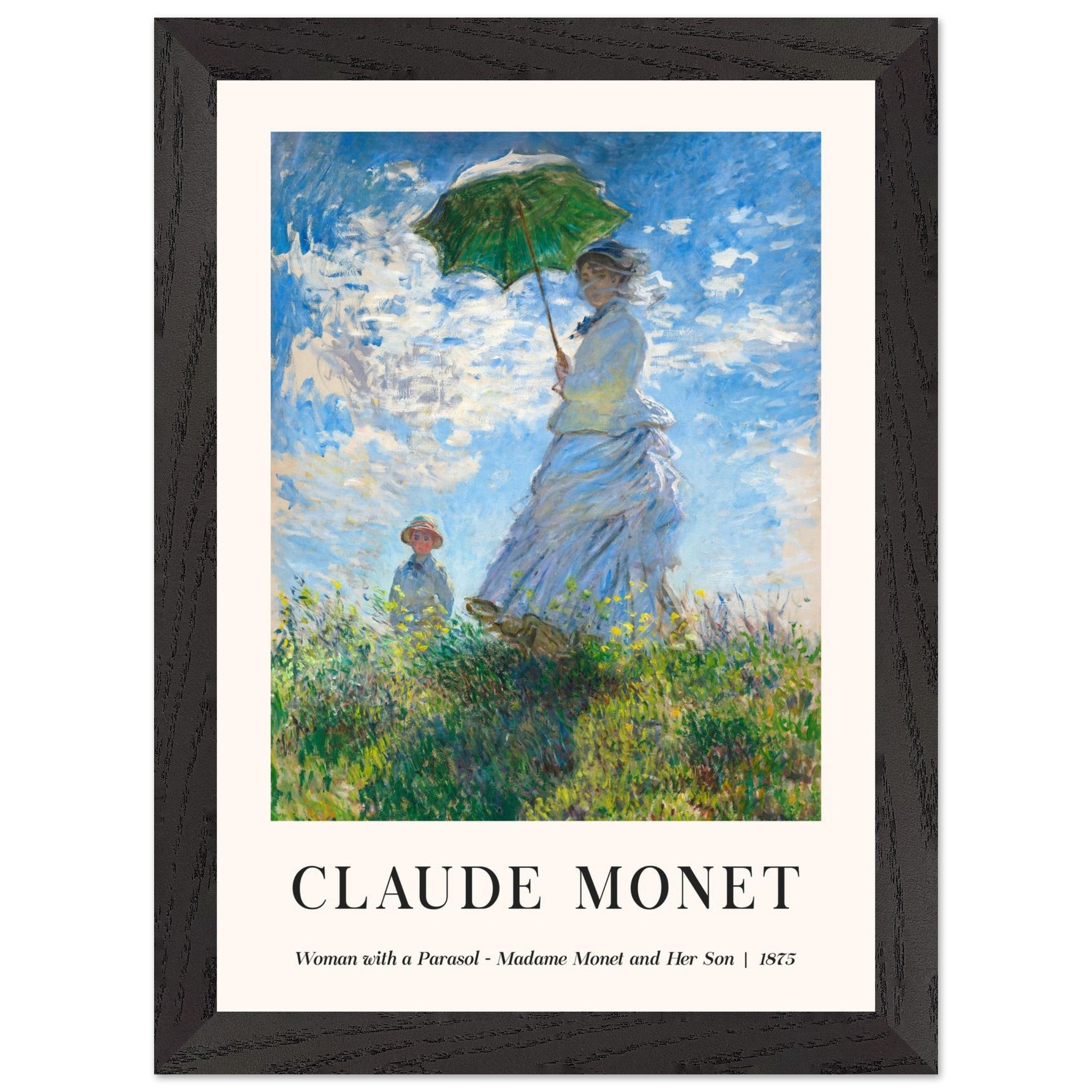 Artfulprints Poster met Lijst Claude Monet - Women with a parasol - A4
