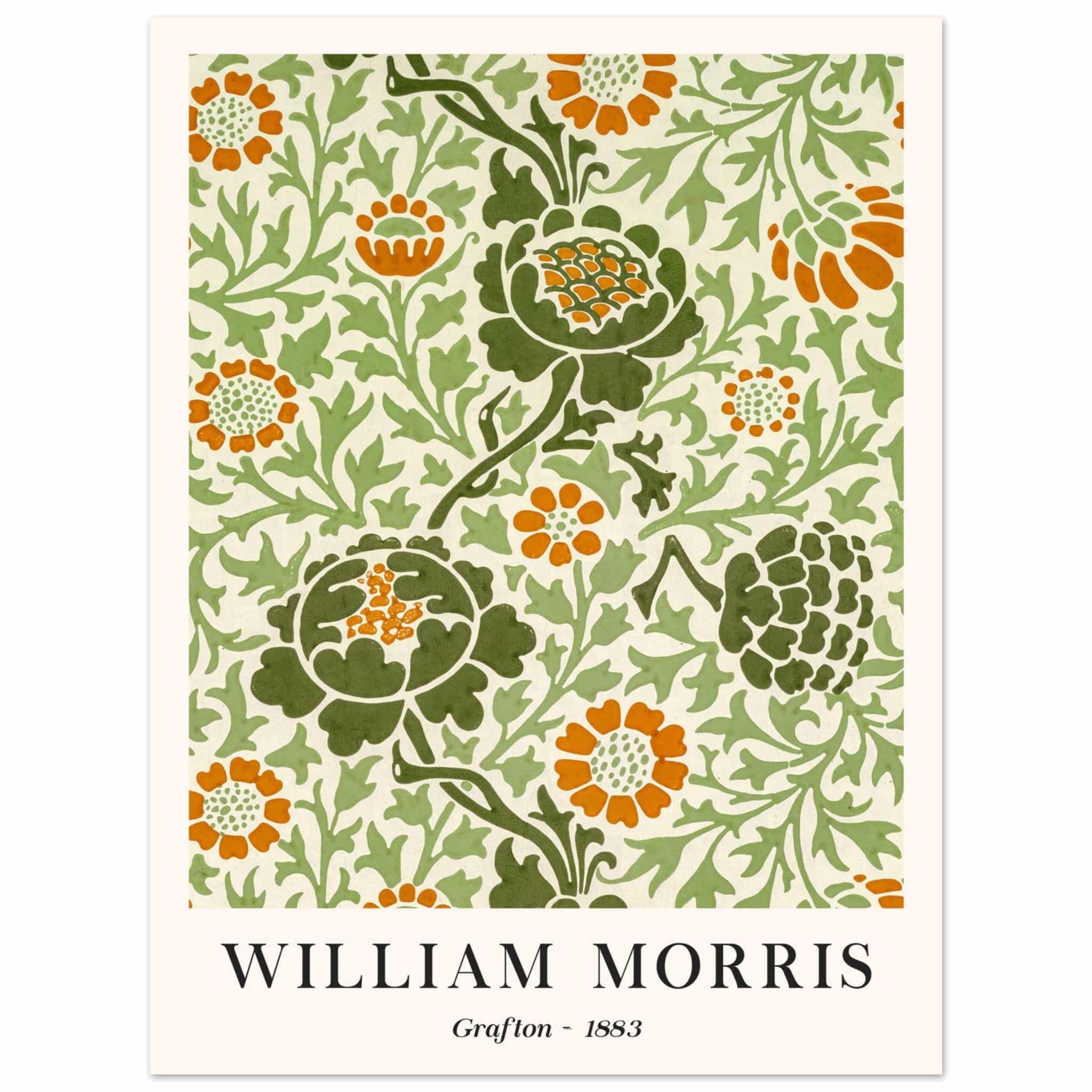Artfulprints Poster William Morris - Grafton 1883 - 30x40 cm - Groen