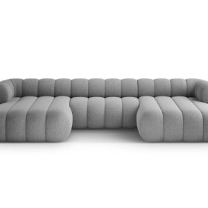Cosmopolitan Design Panoramische bank Koge 6-zits, chenille lichtgrijs Cosmopolitan Design Panoramische bank Koge 6-zits, chenille lichtgrijs