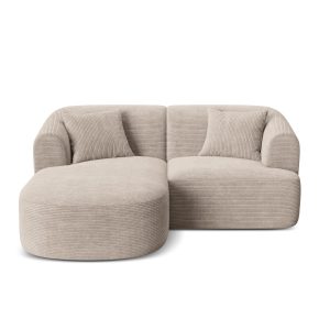 Cosmopolitan Design Modulaire hoekbank links Campi 3-zits, ribfluwelen Cosmopolitan Design Modulaire hoekbank links Campi 3-zits, ribfluwelen