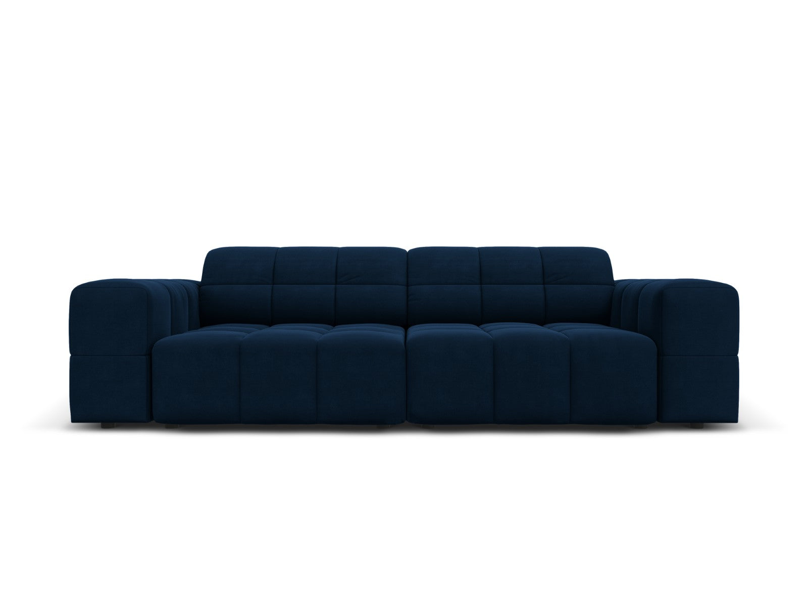 Cosmopolitan Design Bank Chicago 3-zits, flueel koningsblauw - 102x212