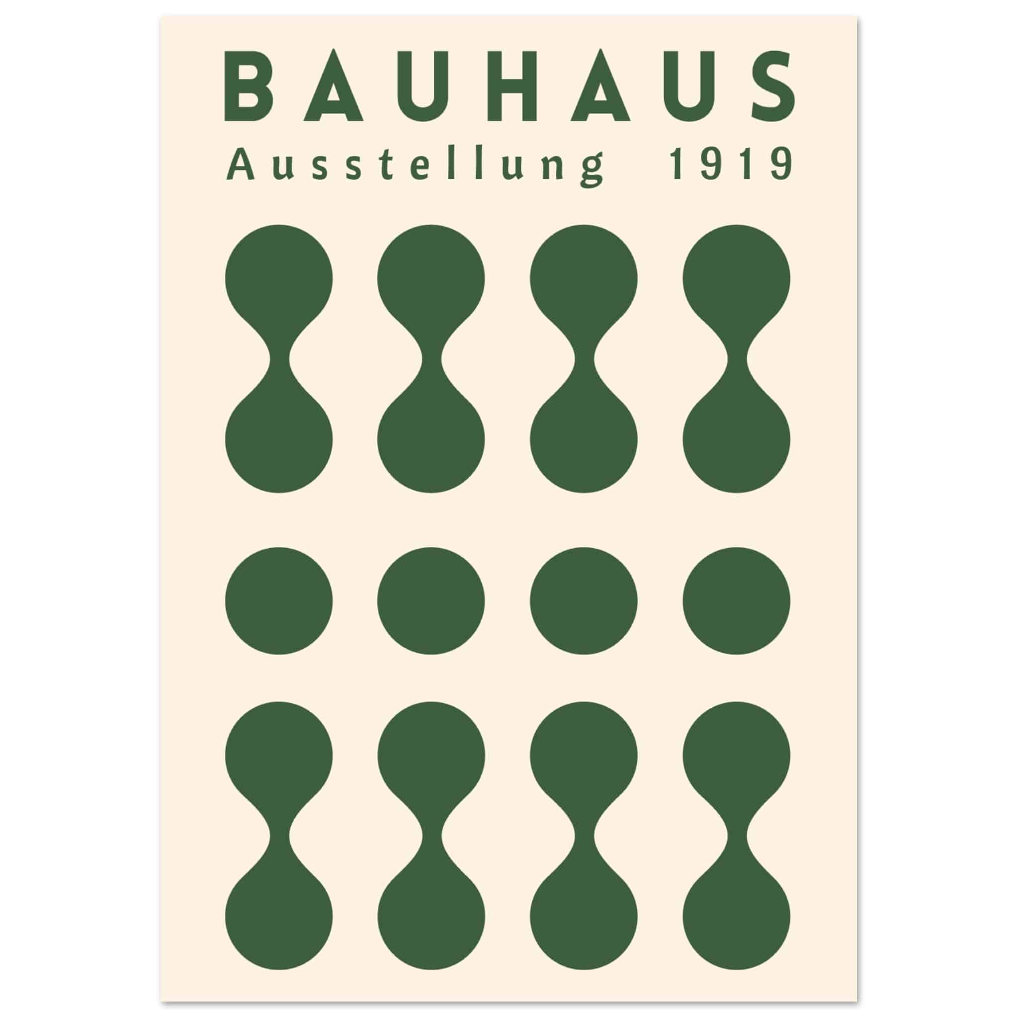 Artfulprints Poster Bauhaus - Ausstellung green - A4 21x29.7 cm - Donk