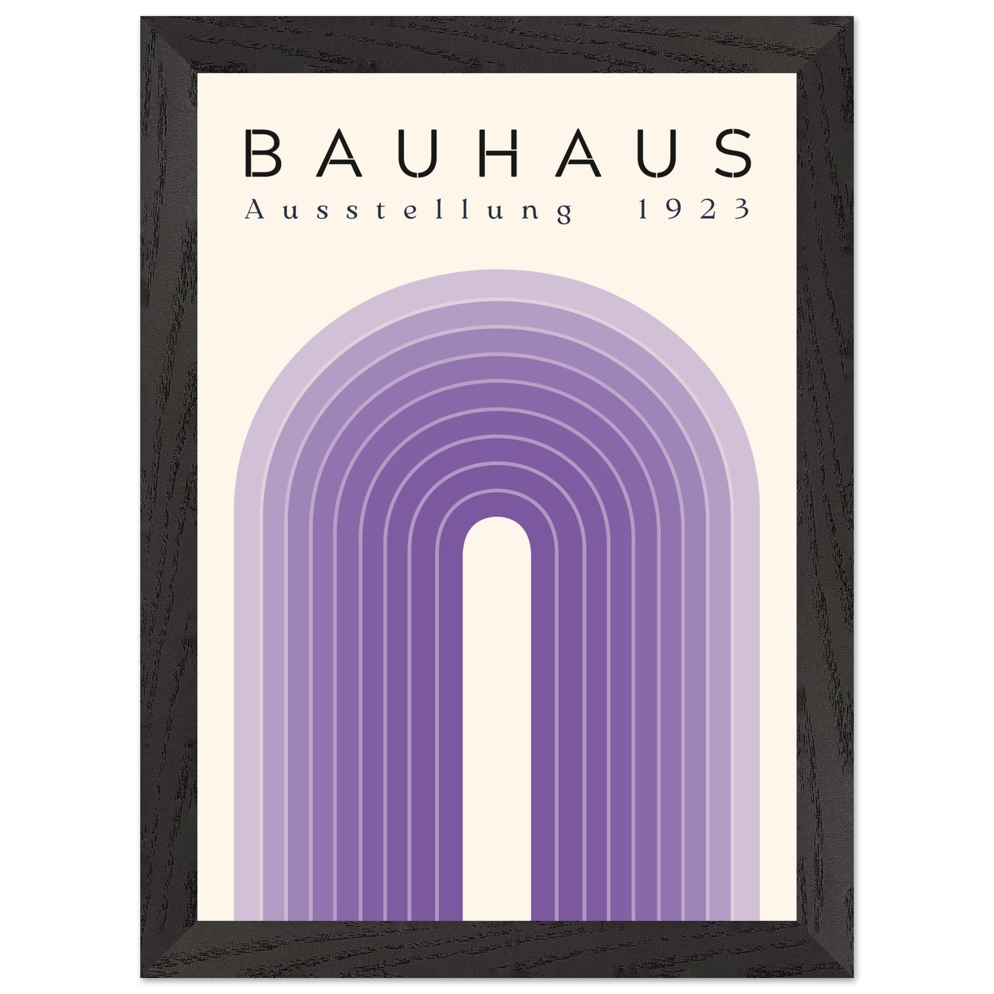Artfulprints Poster met Lijst Bauhaus - Purple rainbow - A4 21x29.7 cm