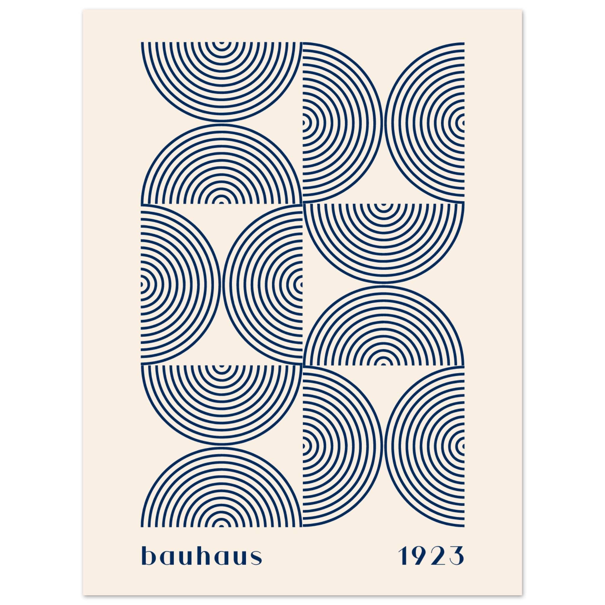 Artfulprints Poster Bauhaus - Twisted arches 1923 - 30x40 cm - Blauw