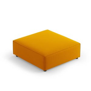 Cosmopolitan Design Poef Arendal flueel, geel – 80x102x40cm