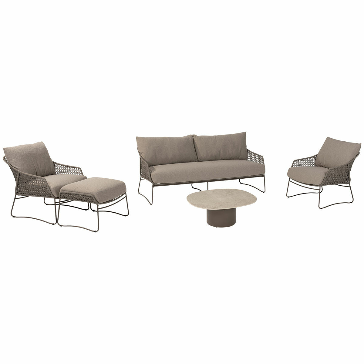 4 Seasons loungeset Moretti bruin 6-delig