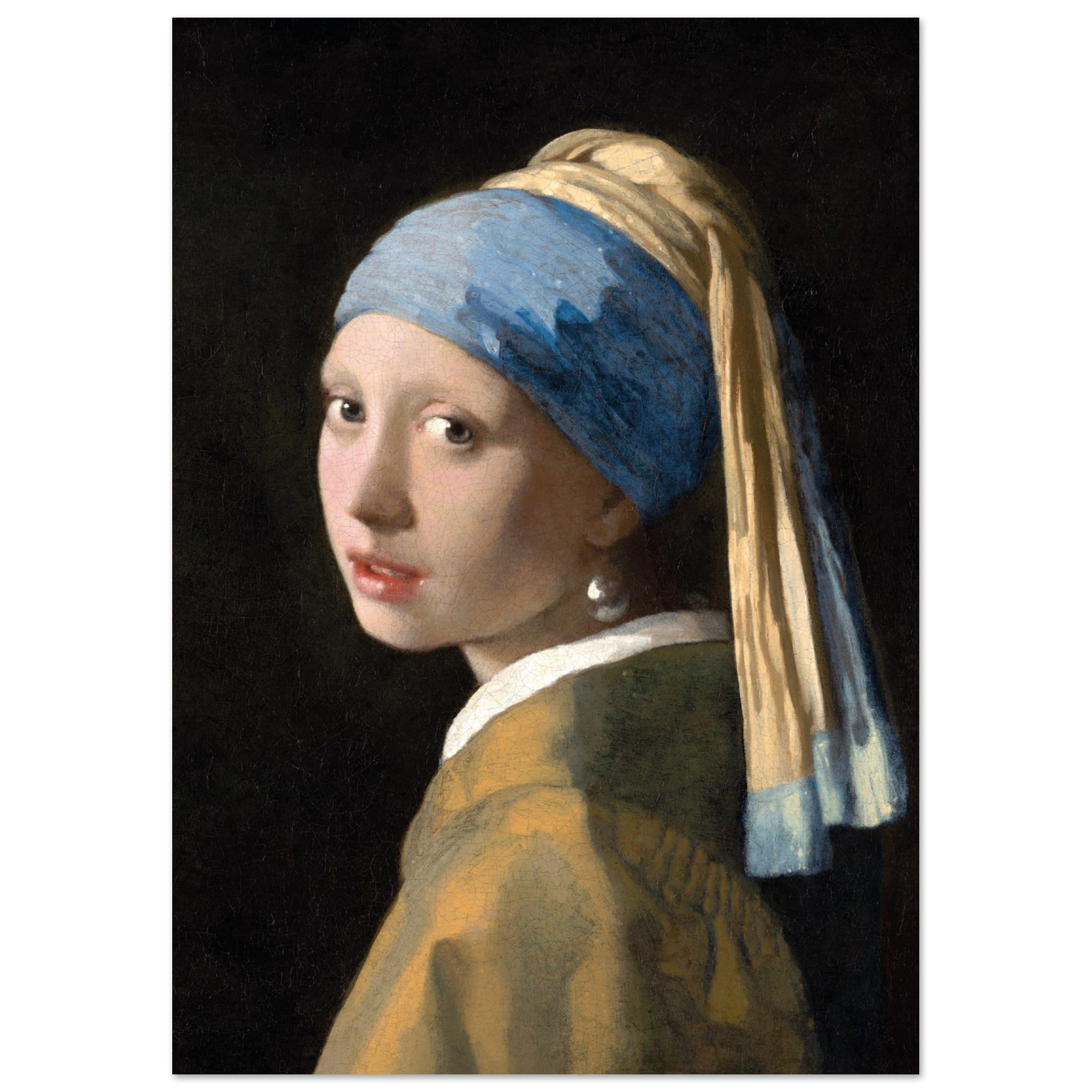 Artfulprints Poster Johannes Vermeer - Meisje met de parel - A4 21x29.