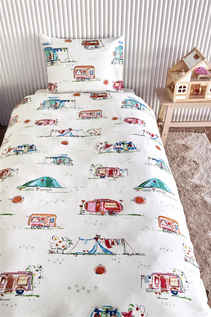 Beddinghouse Kids dekbedovertrek Happy Camping - 120x150 cm - multi