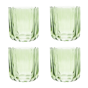Brut Homeware | Tumbler Gaia | Set van 4 | 35cl | drinkglas | groen Brut Homeware | Tumbler Gaia | Set van 4 | 35cl | drinkglas | groen