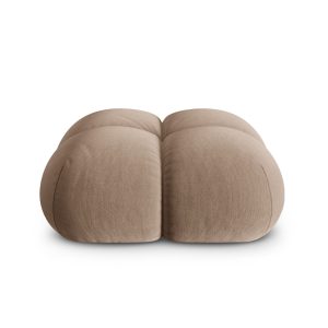 Cosmopolitan Design Poef Loretto flueel donkerbeige – 90x90x40cm Cosmopolitan Design Poef Loretto flueel donkerbeige – 90x90x40cm