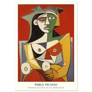 Artfulprints Poster Pablo Picasso – Woman sitting in an armchair – 70x Artfulprints Poster Pablo Picasso – Woman sitting in an armchair – 70x