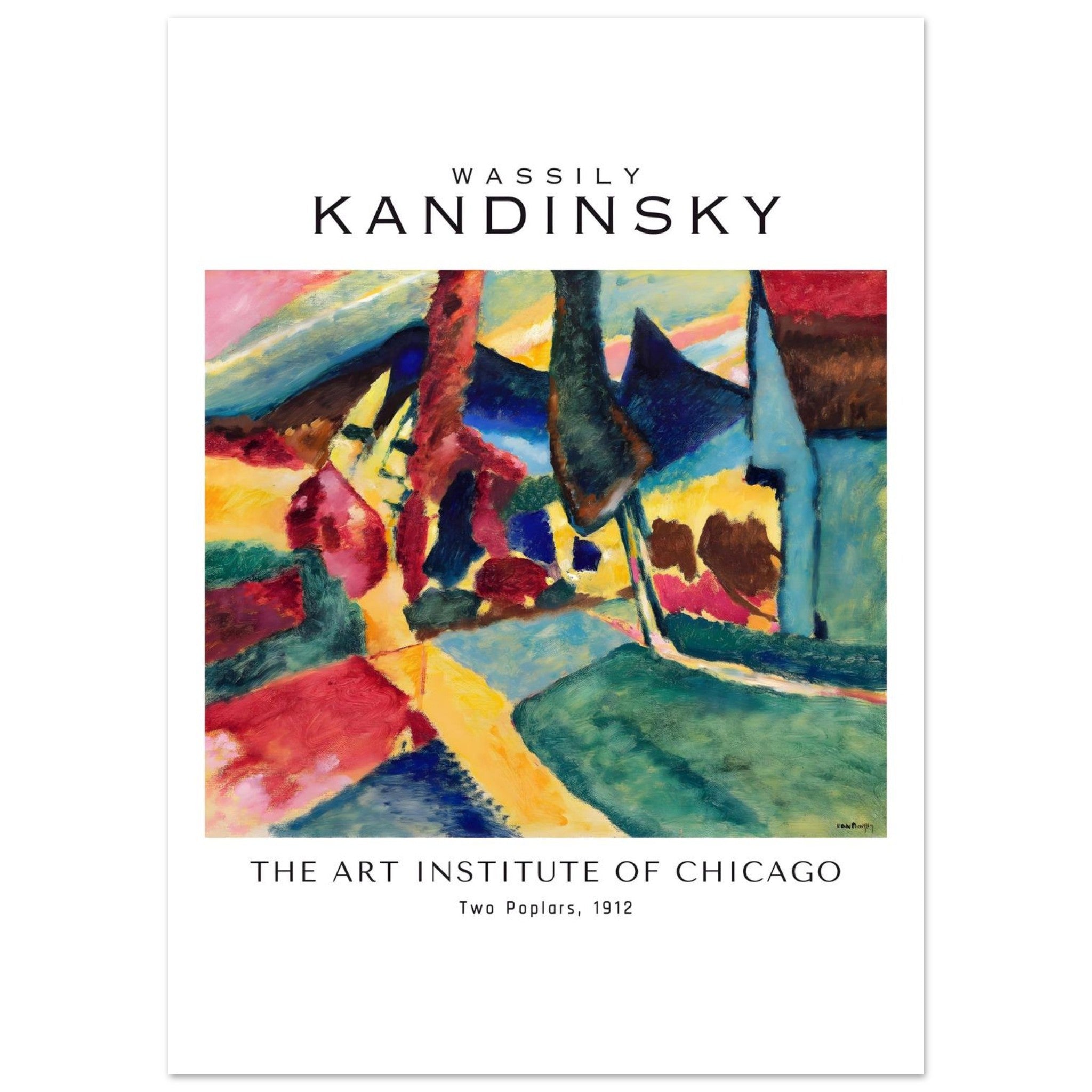 Artfulprints Wassily Kandinsky - Two poplars poster 50x70 cm
